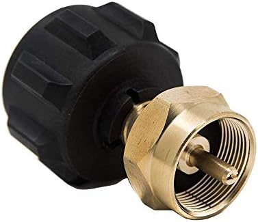 GasOne 50180 Refill Adapter for 1lb Propane Tanks & Fits 20lb Tanks, Black