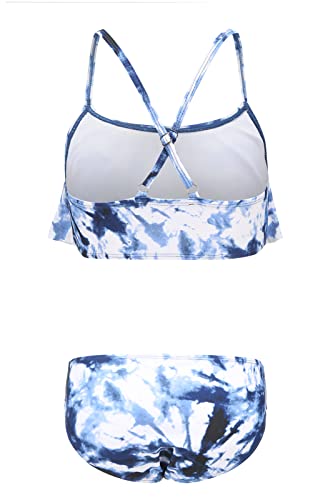 Image of Girls Two Piece Bikini Swimsuits Hawaiian Floral Bathing Suit for Kids Summer Beach Swimwear Set 3-16 Years