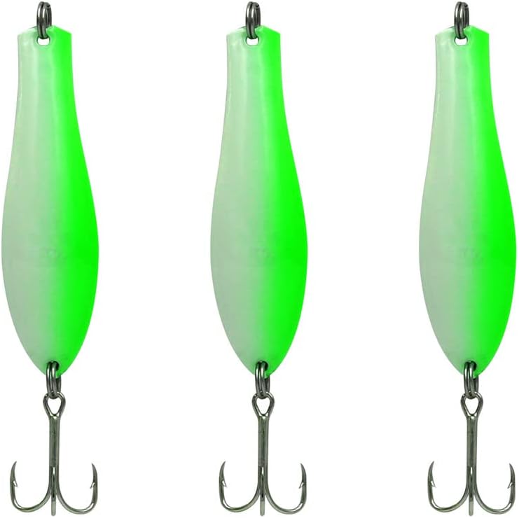 Doctor Spoons Casting Series - Cast 2X Longer - Trolling, Casting, Jigging - Fishing Lures for Walleye, Pike, Striper, Bass, Northern, Rainbow, Trout, Salmon - Eagle Claw Hooks - Yellow Bird 3 Pack