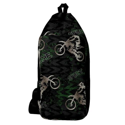 Sac à dos à bandoulière motocross grunge homme femme multicolore