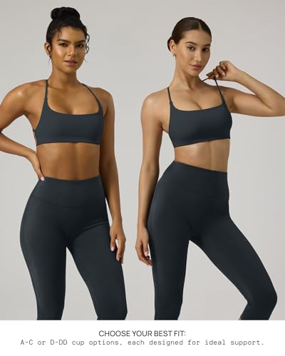 Image of PAVOI ACTIVE Open Back Strappy Yoga Workout Bras for Women - Low Support Criss-Cross Sports Gym Bra Removable Pads - FlexFlow