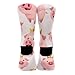 UTRSIFB Girl's Leisure Sports Socks, All Season Stockings, Soft Fashion Breathable Dress Decor Boots Socks Crown Cute Pink Pig