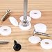 Etauwe 150-Pack White Plastic Screw Cover Caps - Snap-On Hinge Design for Flush Mount Protection, Easy Installation No Tools Needed