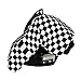 Black and White Checkerboard Baby Car Seat Cover & Breastfeeding Nursing Cover - Breathable Stretch Fabric Multi-Use Nursing Cover for Breastfeeding