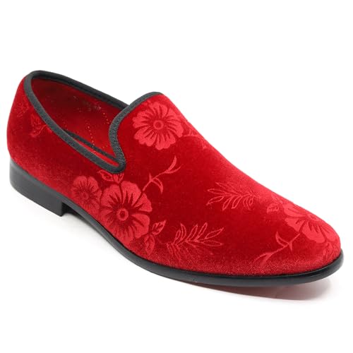 Men's Fashion Floral Dress Tuxedo Loafers Slip On Shoes SM-69