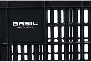 Basil Unisex - Adult Crate S Front Bike Crate Box, Black, 40 cm x 29 cm x 21 cm