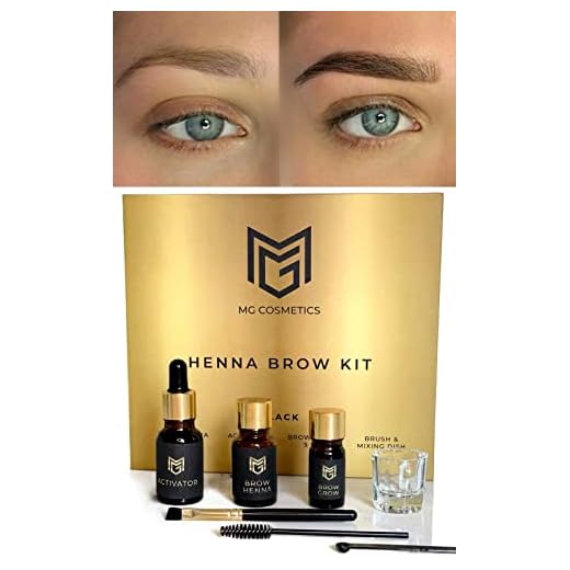 Eyebrow Henna Color Kit Colors Brow Hair | BONUS VIDEO TUTORIAL | Professional Salon & At Home DIY Brow Coloring kit | Vegan Cruelty Free | Complete Kit Instant ibrow Semi Permanent Coloring | MG COSMETICS