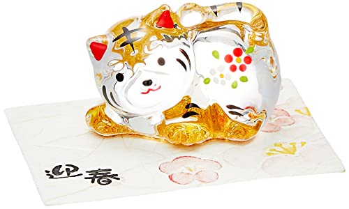 彩堂窯 2022 干支 寅 とら 置物 中 高さ約3cm 柚子舎 硝子 ガラス 金彩 彩堂窯 2022 干支 寅 とら 置物 中 高さ約3cm 柚子舎 硝子 ガラス 金彩