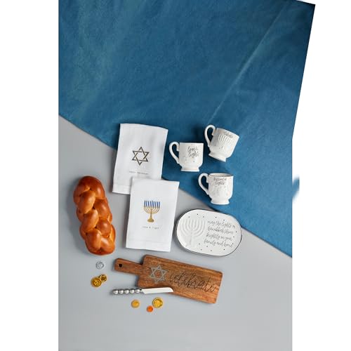 Mud Pie Conjunto Challah para servir, tábua 12,7 cm x 40,6 cm | faca 20 cm, marrom