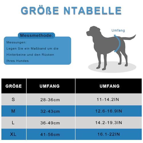 Voarge 2 Pack Unterhosen für Hunde,Wiederverwendbare Hundewindeln mit 6 Hygienepad,Warm, Menstruation, Waschbar, Windel, Schutz für Hunde,Schwarz und Blau (S)