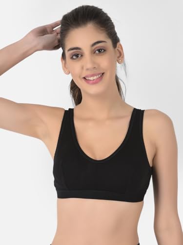 Image of Softline Women's 100% Cotton Wired Non-Padded Molded Sports Bra Combo | High-Support & Breathable Activewear | Soft & Durable for Workouts & Everyday Wear (Pack of 2)