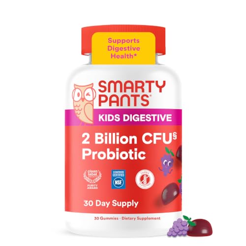 SmartyPants Kids Probiotic Gummies for Digestive Health: 2 Billion CFU Gut Health and Immune Support Supplement, Clinically Studied Probiotic, Gluten Free, Grape, 30 Count (30 Day Supply) - image 1