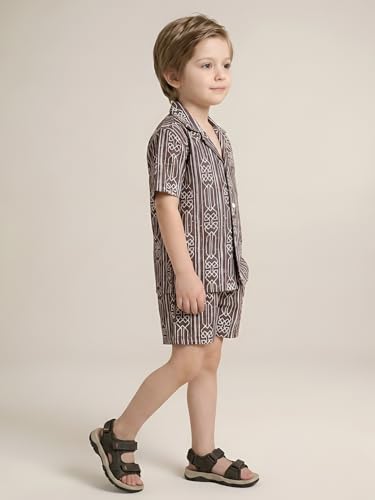 Image of POLKA TOTS Premium Cotton Co-Ord Clothing Set For Boys | Ultra-soft Half Sleeve Shirt & Shorts Combo for Kids Boys | Comfortable Casual - Beach Outfit for Baby Boys & Toddler | Kids Clothes for Boys