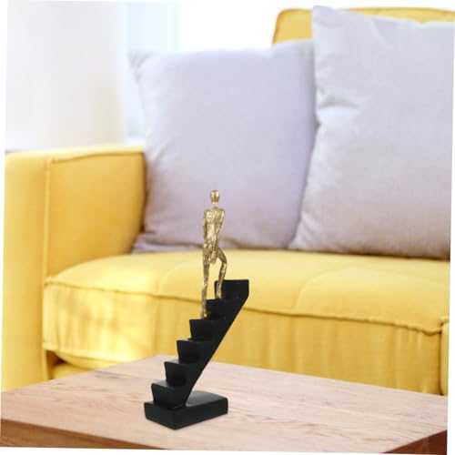 Statue en résine noire objet décoration intérieure design moderne - 7