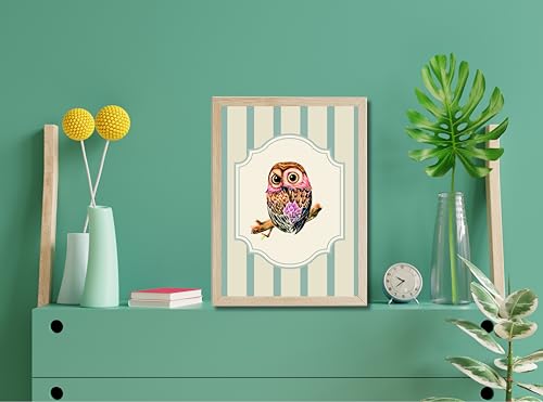Image of Modern Scenery Bird Wall Art Frame | Pinterest Inspired Aesthetic Wall Decor | Bird Photo Frame | Ready to Hang Minimal Nature Frame for Living Room Bedroom & Office | (Design 1)