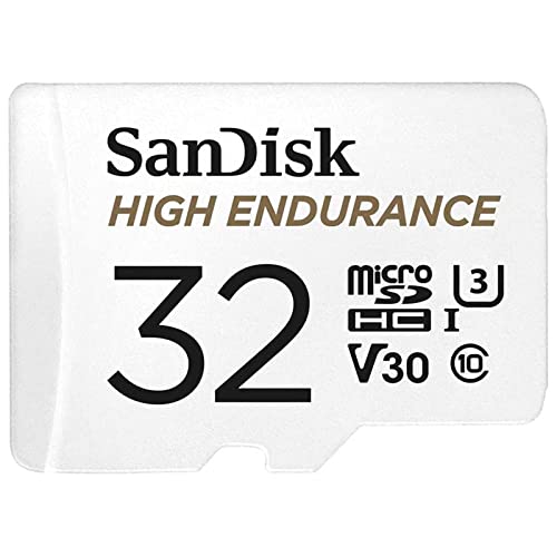 SanDisk MicroSD Card 32GB UHS-I U3 V30 Class 10 Dash Cam Surveillance Camera Heavy Duty High Endurance SDSQQNR-032G-GH3IA Simple Design Package