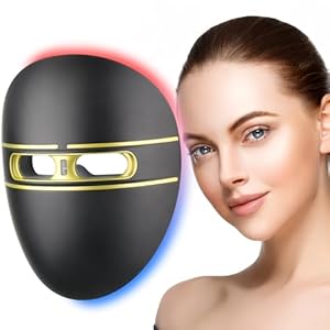 Pro-Grade FSA LED Light Therapy Facial Mask-Red & Blue Light Anti Aging for Face-HSA Salon Treatment for Acne, Wrinkles & Redness at Home