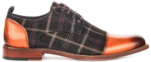 Oden Men's Oxford Toe Check Print Shoe Shoes2