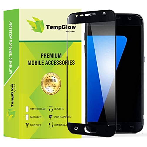 Image of Screen Protector for Samsung Galaxy S7 (Black) Tempered Glass Edge-to-Edge 6D Screen Guard With Installation Kit
