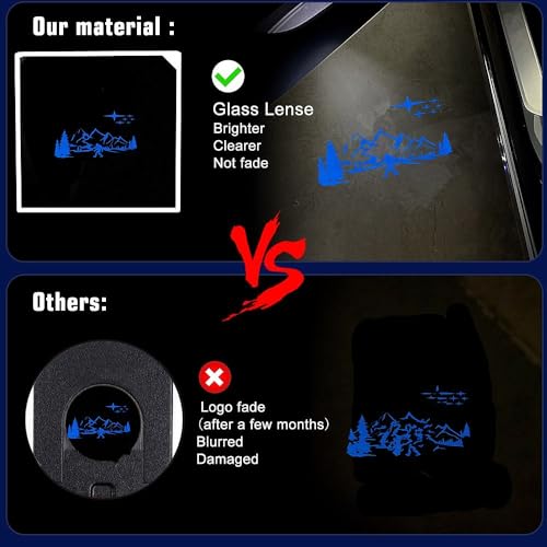 Luces LED para puertas de auto con logo azul compatible Forester miniatura 3