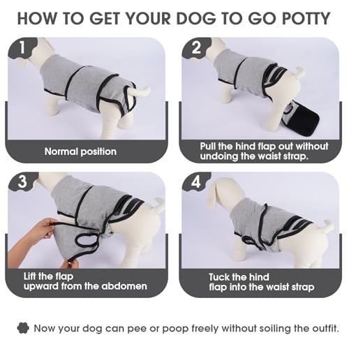 Image of Nanaki After Surgery Dog Recovery Suit Female Spay-Male Neuter Surgery Suit For Dogs,Abdominal Wounds Bandages, E-Collar & Cone Alternative Prevent Licking,Soft Protective Pet Pajamas,Post-Op Wear, XL