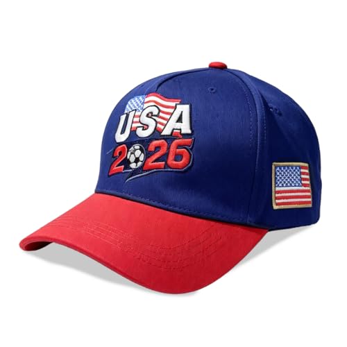 Levviye 2026 World Football Soccer Cup Support Team Adjustable Hat Cap for Sports Fan Gifts (US Alpha One Size USA)