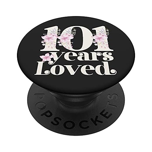 101 años amados | Fiesta de cumpleaños 101 años de edad de la abuela PopSockets PopGrip Intercambiable