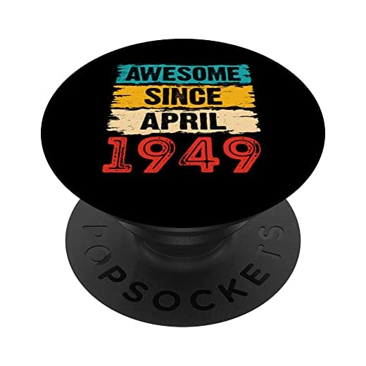 Regalos de 74 años impresionantes desde abril de 1949 PopSockets PopGrip Intercambiable