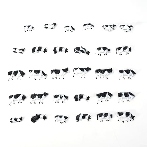 【Ottimo rapporto qualità-prezzo】: con 30 modelli di mucca inclusi nella confezione, hai molte opzioni per popolare il tuo modellino ferroviario o costruire un vivace ambiente agricolo. Migliora il fascino visivo del tuo layout con questi modelli di mucca splendidamente dipinti e dettagliati.