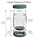 Luvan Glass Pickle Jar, 34oz Pickle Container with Strainer, LeakProof Kraut and Olive Hourglass Jug, Olive Jar with Airtight Lid, Multifunction Jalapeno Container, Gherkin Flip Jar for Fridge