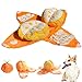 Bemonew Tangerine Interactive Dog Toy Squeaky Plush Hide and Seek Pet Toy with Crinkle Paper