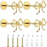 Blulu メタルボウカーテン ホールドバック ゴールド壁取り付けボウカーテン ホールドバックカーテン モダンゴールドホルダー リビングルーム 寝室 オフィス ホーム