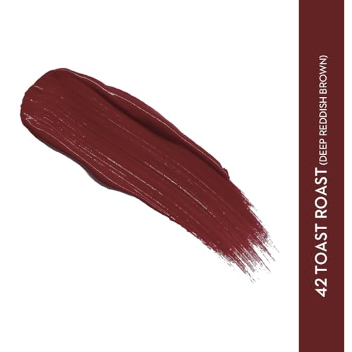 Image of SUGAR Cosmetics Smudge Me Not Liquid Lipsticks for Women | Transferproof & Waterproof | Lasts 12+ Hours | Matte Lipstick | 4.5ml - 42 Toast Roast (Deep Reddish Brown)