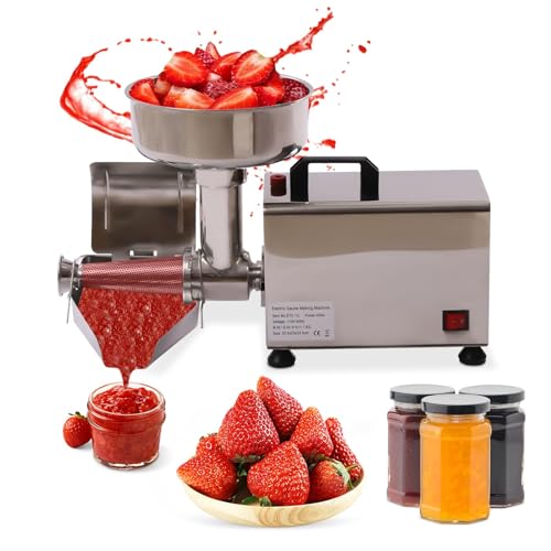 Presse alimentaire inox 450W machine de cuisine grande capacité pour coulis et sauces de fruits