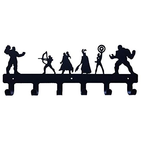 Fancylife The Super Heros Wall Metal Home Decorative Bathroom Decor Coat Key Umbrella Hat Hooks Cover