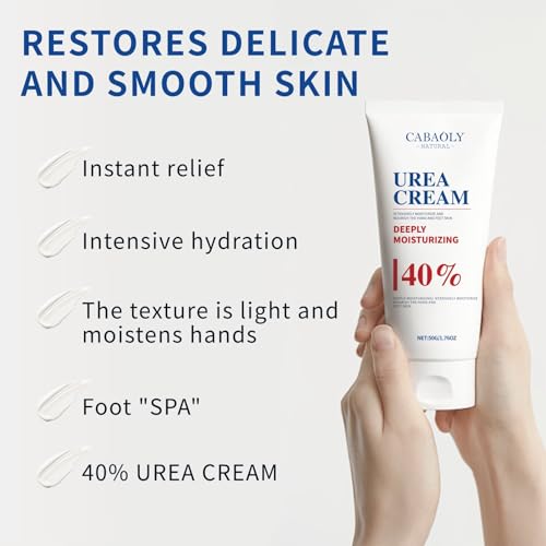 CABAOLY Urea Cream 40% is suitable for the repair and care of dry and cracked feet, heels, knees, elbows and hands. Portable hand cream with moisturizing properties