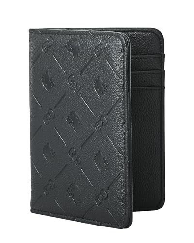 Hello Kitty Passport Holder for Travel Official License, Black Passport Cover for Women, Sanrio Gifts