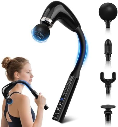 Massage Gun with Extension Handle, Back Massager for Pain Relief ...