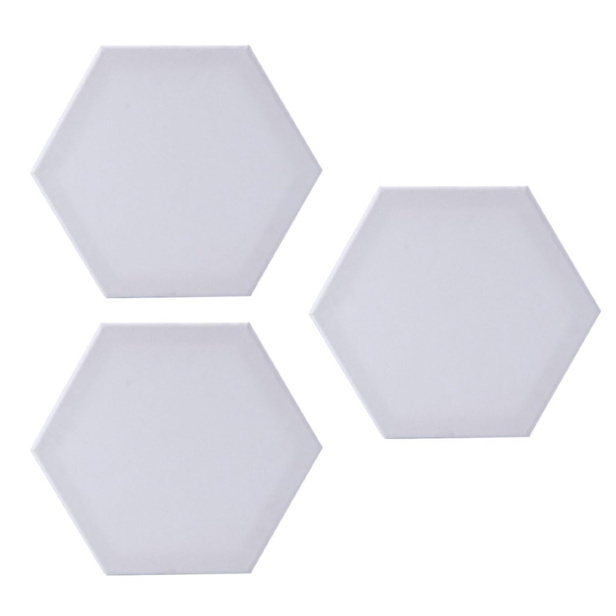 Lienzo hexagonal de algodón absorción óptima de óleo y acrílico en manualidades 3 piezas
