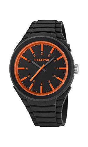 Preisvergleich Produktbild Calypso Herren Datum klassisch Quarz Uhr mit Plastik Armband K5725 / 1