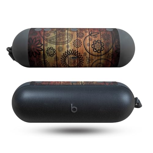 Image of Speaker Skin Compatible with Beats Pill (2024) - Wooden Floral - Premium 3M Vinyl Protective Wrap Decal Cover - Easy to Apply | Crafted in The USA by MightySkins