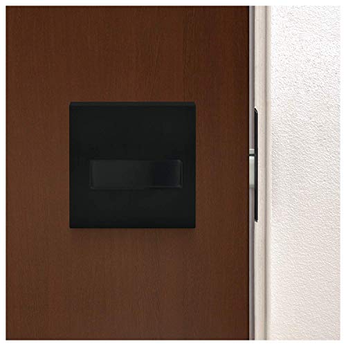 Image of Nuk3y Hulk Series Lever Door Handle Slim Square Modern Contemporary Lever Set (Deadbolt [Single Cylinder], Matte Black)