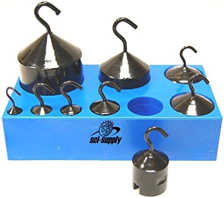 Lethan 9 Piece Hook Weight Set, Hooked Weight Mass Set (Cast Iron Only) 10g - 1,000g