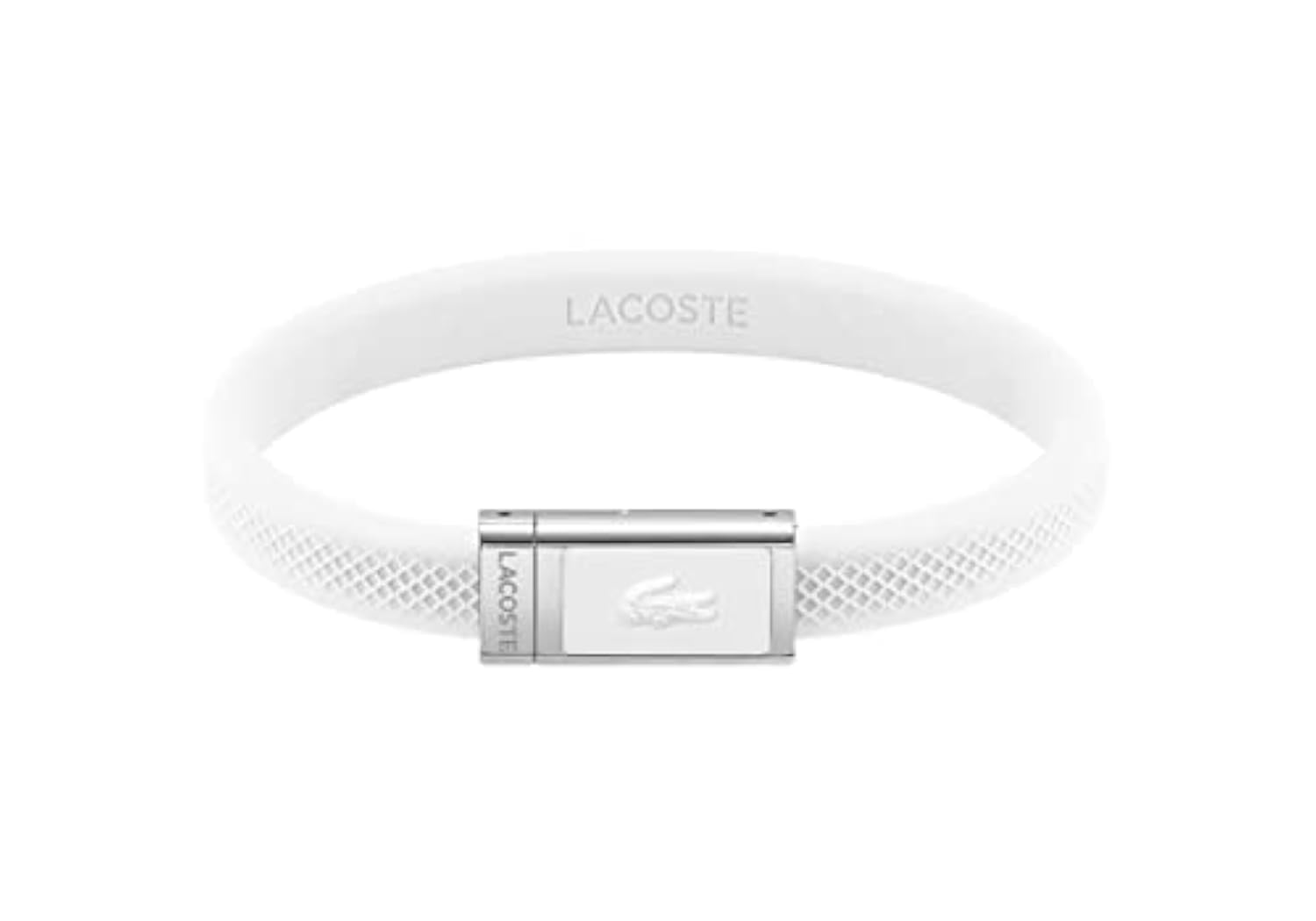 Bracelet en Silicone Blanc pour Femme - Collection Lacoste 12.12