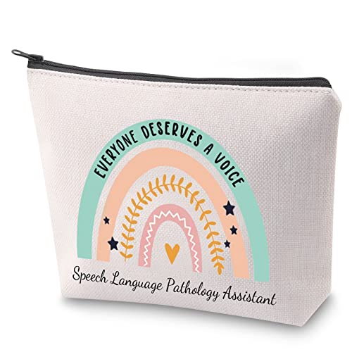 ZJXHPO Sprachsprache, Pathologie-Assistent, Überlebens-Set, jeder verdient eine Stimme-Make-up-Tasche mit Reißverschluss, SLPA-Therapeuten-Kulturbeutel, SLP Assistant 1, Nein Cover