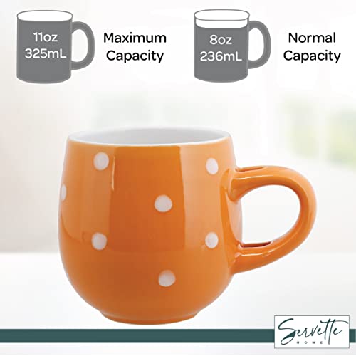 Coffee Mugs Set With Plate And Spoon Cup And Saucer Set 11Oz - Orange #TOP5