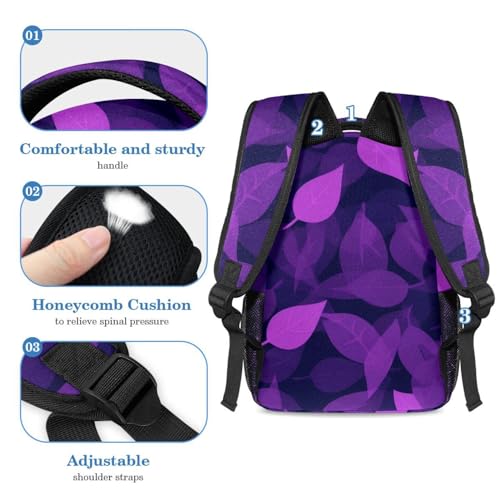 Sac d'école confortable violet pour adolescents actifs - 4