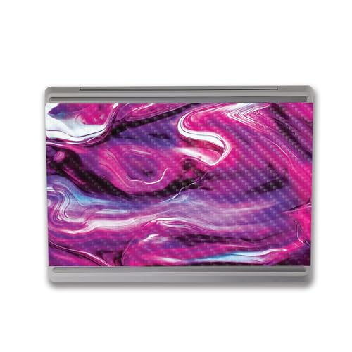 Image of MightySkins Carbon Fiber Skin Compatible with Microsoft Surface Laptop Go 3 (2023) Full Wrap Kit - Pink Melt | Protective, Durable Textured Carbon Fiber Finish | Made in The USA