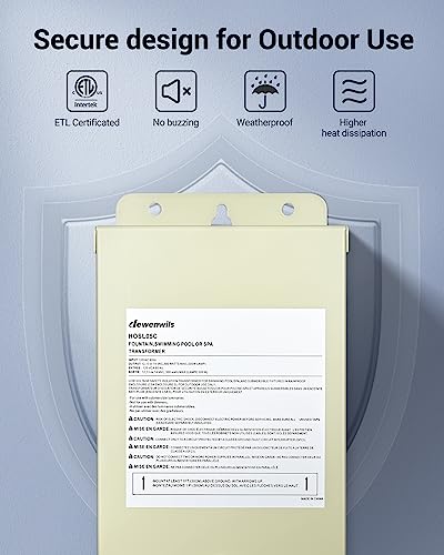 Dewenwils 300W Low Voltage Pool Light Transformer, 120V Ac To 12V/13V/14V Ac, Multi-Tap Safety Transformer For Pool Lighting, Spa, Underwater Fountain Lights, Outdoor Landscape Lights #TOP4
