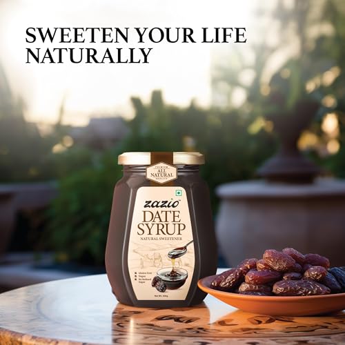 Image of Zazio Date Syrup 500GX3 | Natural Sweetener for Desserts, Pancakes & Baking | No Added Sugar | Healthy & Delicious,Made in UAE (Pack Of 3)